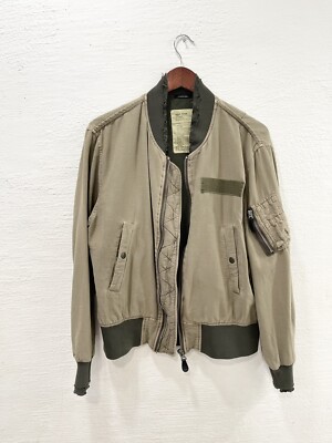 R13 Bomber Outwear Jacket Green Size M
