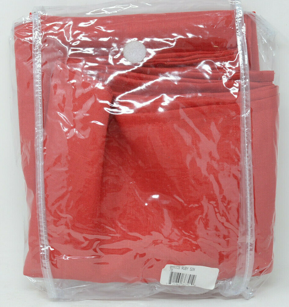 Ultimate Textile Basics 52-Inch x 70-Inch Square Tablecloth in Ruby