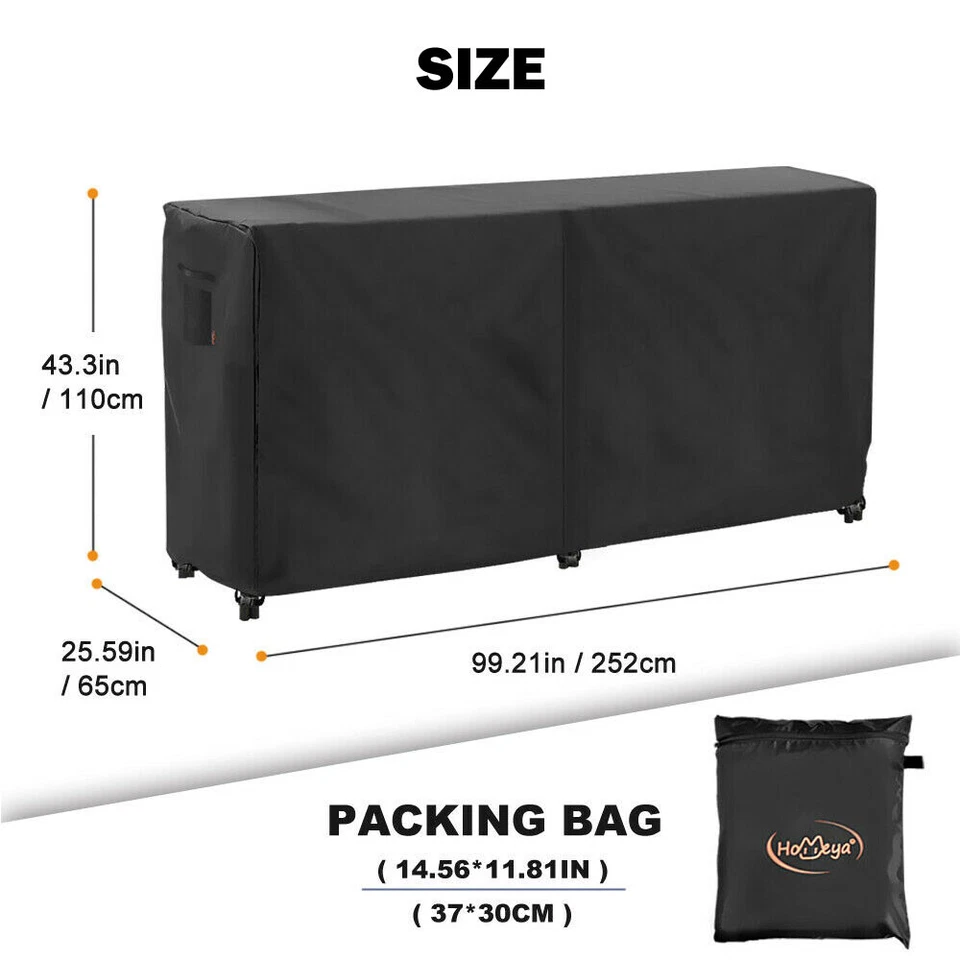 8 Feet Firewood Log Rack Cover Heavy Duty Outdoor Waterproof Dust Sun Protector - Image 3 of 4