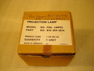 Audio Video Computer Projector Lamp # POA-LMP63 For Sanyo PLC-XU45 Eiki LC-XNB5M