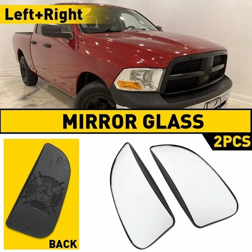 Pair Side Tow Mirror Glass Outer Convex For Dodge Ram 1500 2500 3500 4500 5500