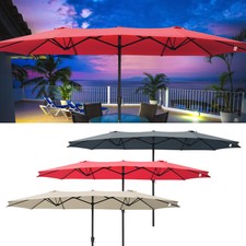 15 Ft Patio Umbrella Outdoor Umbrella With Crank Base Orange For Sale Online