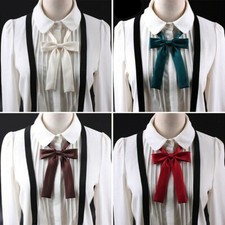 Womens Satin Silk-like Adjustable Ribbon Bows Bowknot Bow Tie Necklace Choker