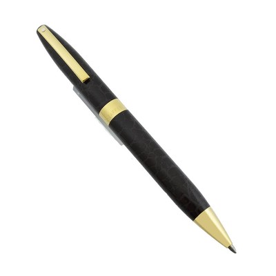 Sheaffer Legacy Heritage Brown Look of Leather Gold Trim Ballpoint Pen and Pouch