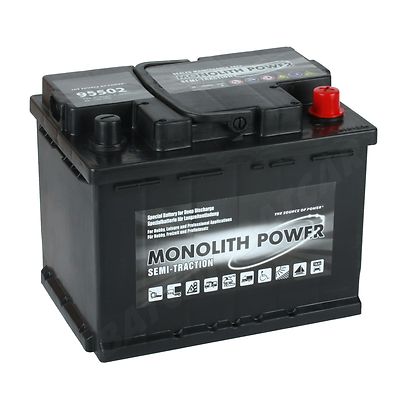 Solarbatterie 12V 60 Ah Monolith Power Versorgungsbatterie Antriebsbatterie