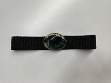 Vintage Charmant Belts of Beverly Hills Black Shell Buckle Belt Stretchy