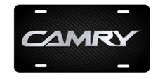 Camry Inspired Art on Simulated Carbon Fiber Aluminum License Plate Tag