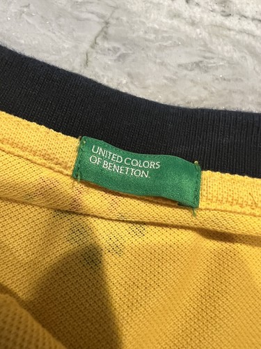 United Colors Benetton Kids Yellow Polo Retro Arcade Graphics Youth Large - Picture 3 of 7