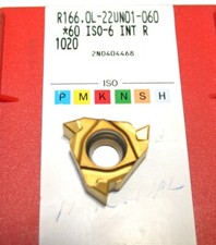 9 New Sandvik Threading Carbide Inserts R166.0L-22UN01-060 60 ISO-6 INT R 1020