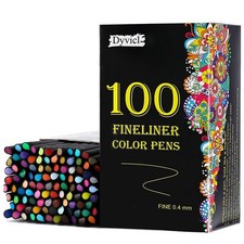 Fineliner Pen Set 100 Colors 0.4mm Fine Point Adult Coloring Journaling