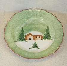 Macy's The Cellar Log Cabin Salad Plate 8 1/4" Italy Made Excellent! 