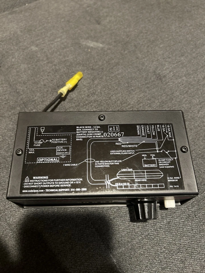Code 3, 020667, PSE Light Bar Controller Control Box Arrowstik Flash 7410 - Image 3 of 3