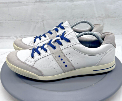 Ecco Shoes Street Premiere Golf Mens 47 EU 13 US White Leather Hybrid Spikeless - Afbeelding 1 van 13
