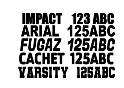 Set of 2 Watercraft Registration Numbers 3