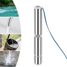 1.5HP Stainless Steel Deep Well Pump 295FT Lift 110V Submersible for Irrigation~