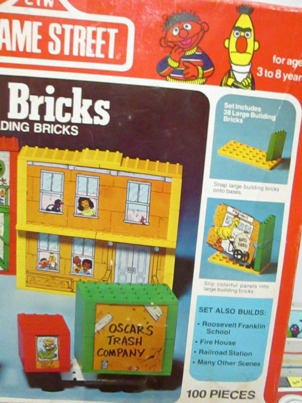 Vintage Playskool American Bricks Sesame Street 1977 Building Set eBay