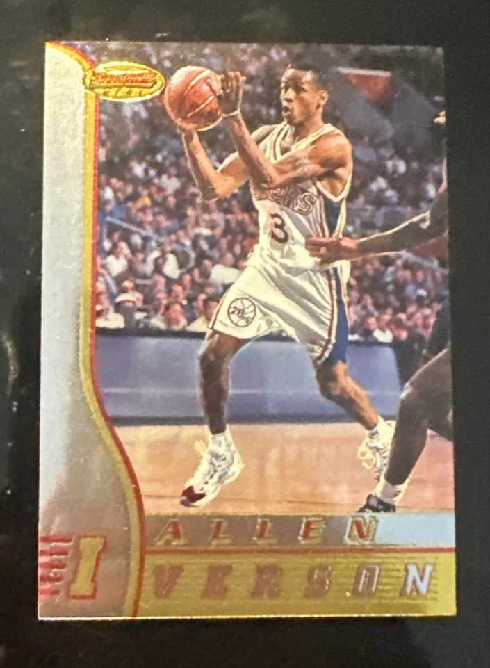 ALLEN IVERSON 1996-97 BOWMAN'S BEST BASKETBALL ROOKIE 76ERS #R1 RC