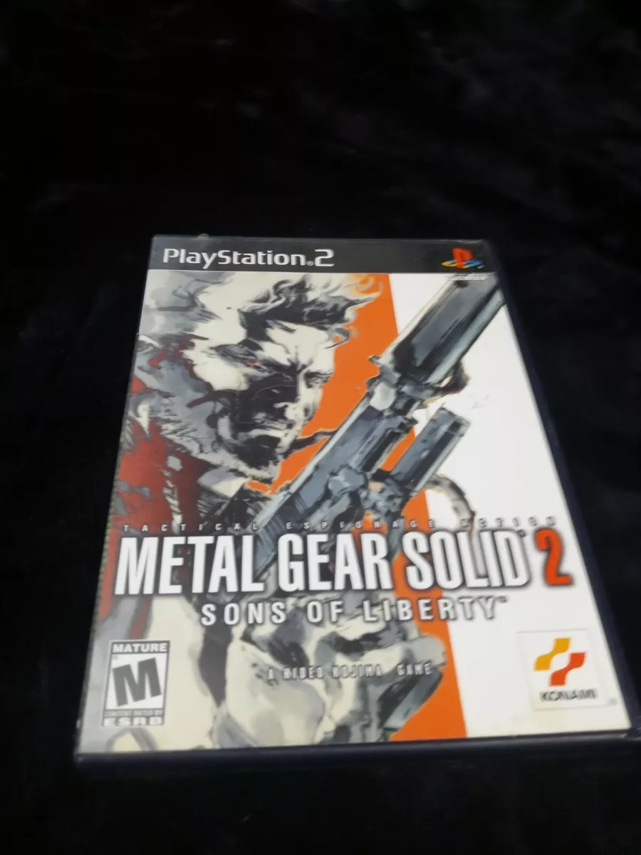 Metal Gear Solid 2 Cover Box Artwork the PS2 Classic Game Box 