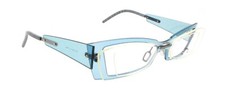 New Authentic Eye'DC V506 008 90s France Vintage Blue Plastic Eyeglasses Frame