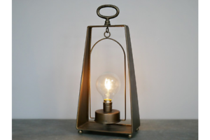 41cm Industrial Style Battery Operated Desk Light Lantern Lamp