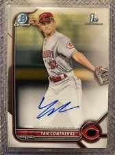 2022 Bowman Yan Contreras 1st Chrome Prospect Auto Cincinnati Reds