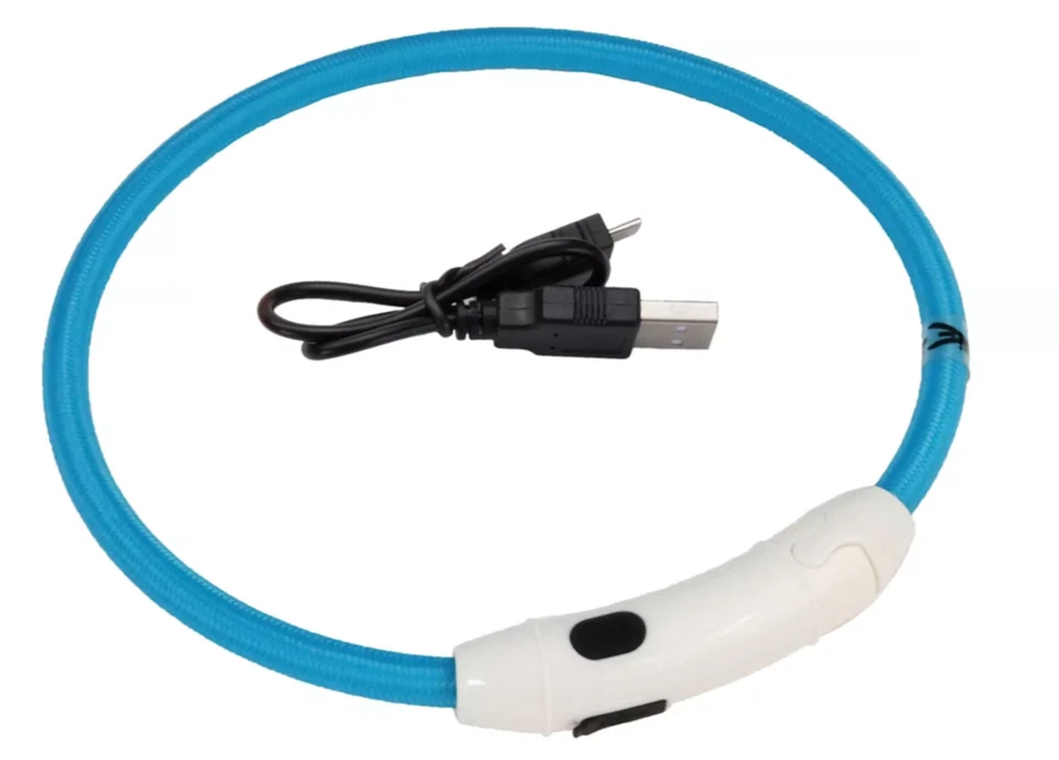 Coastal Pet Coastal USB Light-Up Neck Ring, Blue, 24 in. Maximum - Image 2 of 4