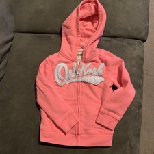 Oshkosh B  gosh Pink Logo Hooded Zipper Jacket Sweatshirt Size 3T