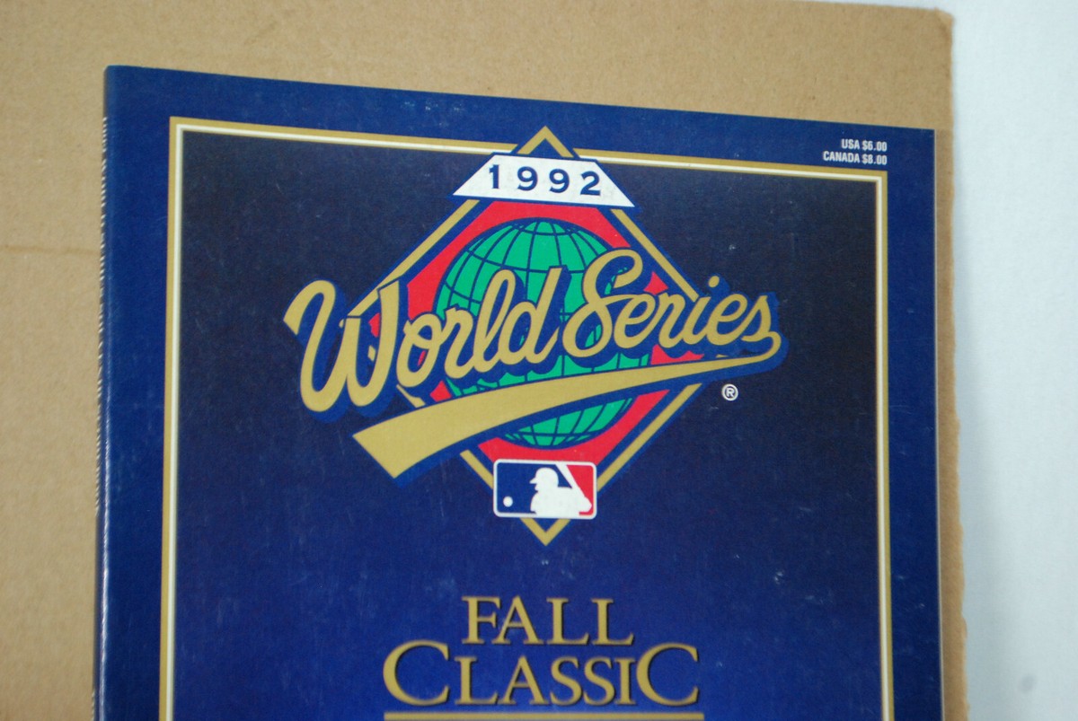 1992 MLB World Series Official Program Toronto Blue Jays vs