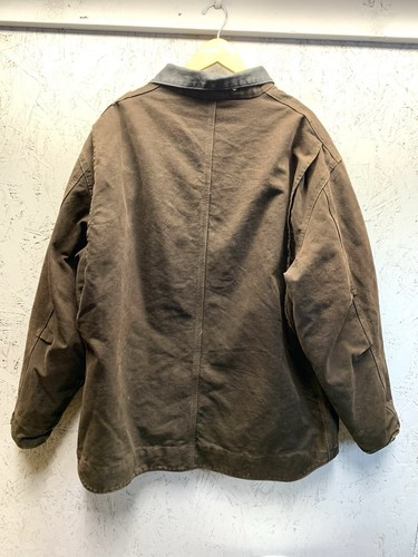 Vintage Heavy Duty Carhartt Coat Men's Size 2XL Brown Sherpa Lined RN 14806 - Picture 12 of 16