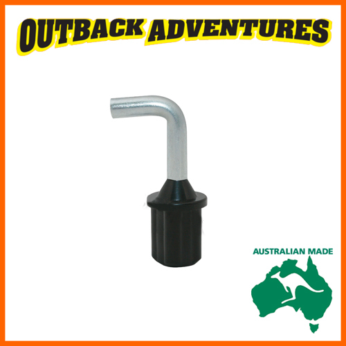 5 X 25mm Tent Pole Bent Spigot 90 Degree for Tarps Caravan Awnings
