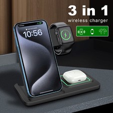 3in1 Wireless Charger Dock Station For Apple Watch Ultra 10 9 iPhone 16 Pro Max