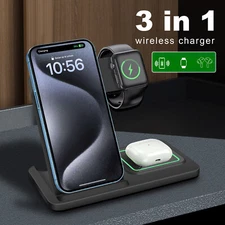3in1 Wireless Charger Dock Station For Apple Watch Ultra 10 9 iPhone 16 Pro Max
