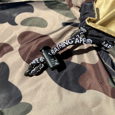 RARE Bape 'A Bathing Ape' Jacket Size L Reversible Camo/Gold Full