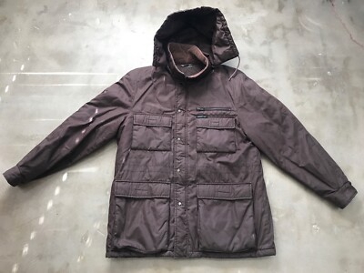 Vintage Members Only Puffer Field Parka Hooded Jacket Size 40 L