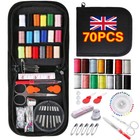70 PCS Portable Sewing Kit Home Travel Case Needles Thread Scissors Set Box NEW