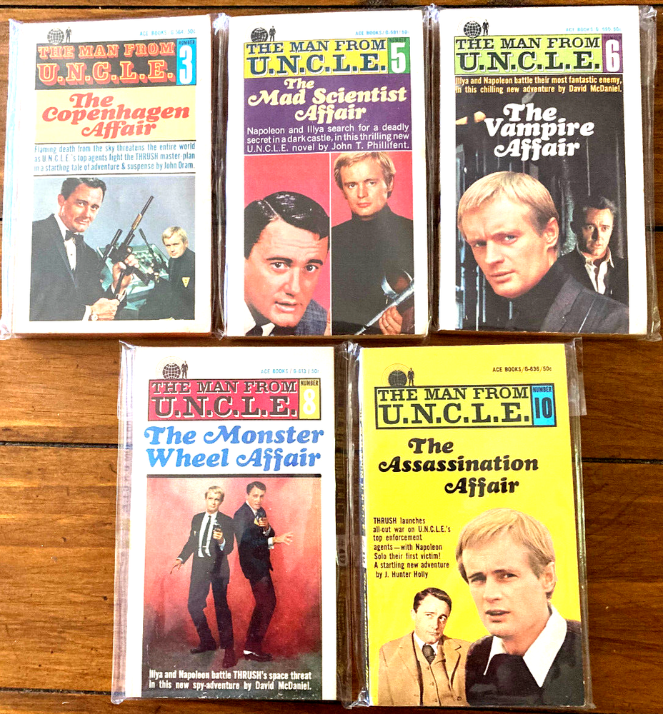Vintage 5 Man from U.N.C.L.E. 1st Edition Ace Books #3 5 6 8 10