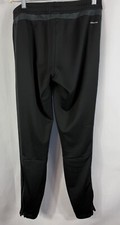 Adidas Boys Black Climacool Track Pants Grey Stripe Sz Med 10-12
