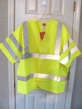 Red Kap Reflective Vest With Sleeves Hi-Vis Yellow Size X-Large ~ New ~