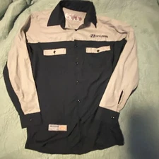 Hyundai Mechanic Shirt Technician Uniform Mens Work Long Sleeve Shirts Red Kap