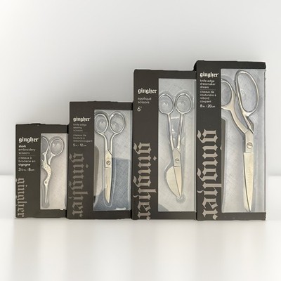 Gingher Shears & Scissors Lot Of 4 New Knife Edge Stork Appliqué C63