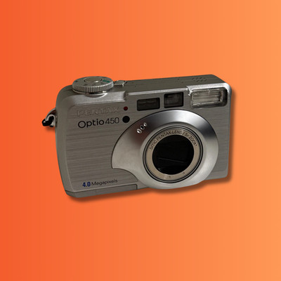 Digitalkamera PENTAX OPTIO 450 Vintage Silber 4MP 3X Zoom UNGETESTET