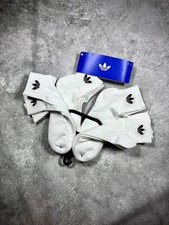 Adidas Originals Mid Ankle Socks 6 Pack White IJ5627 Size L 43-45 Trefoil NEW
