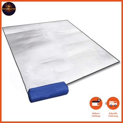 Isomatte Faltbar Aluminium Schlafmatte Camping Isoliermatte Thermomatte 190x60