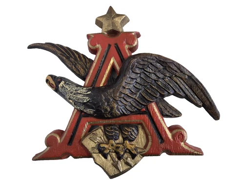 VTG 70's Anheuser Busch Beer Flying Eagle 3D Molded Plastic Wall Plaque Bar Sign