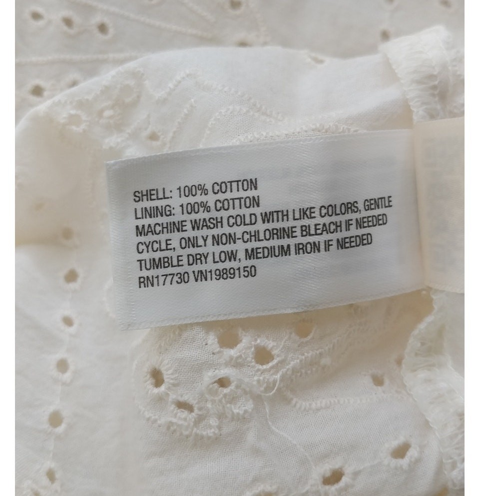 Universal Thread Eyelet Seashell Top Size XL - image 6