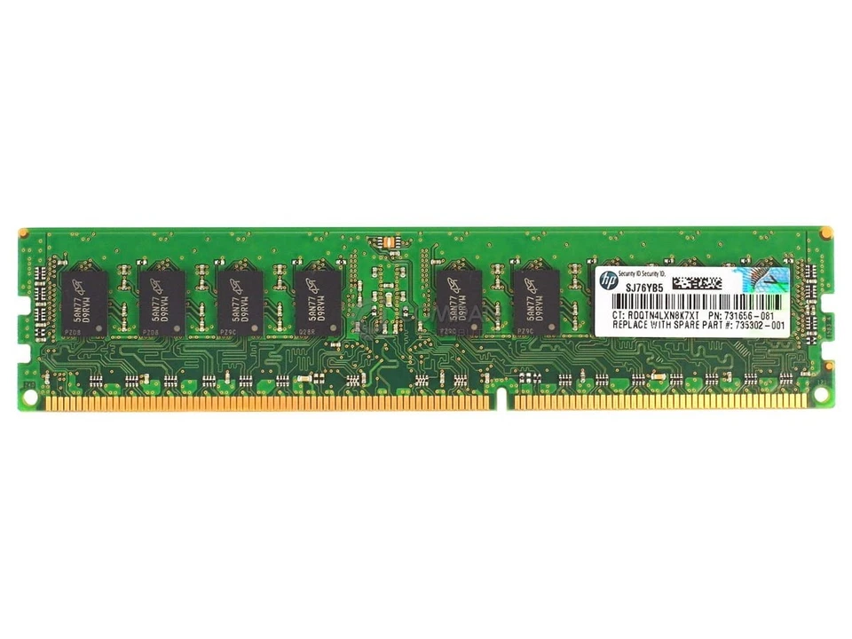 731656-081 HP DDR3 8GB 1RX4 PC3L-12800 1600MHZ RDIMM CL11 - Immagine 3 di 4