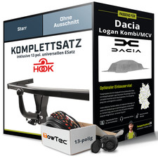 Anhängerkupplung starr für DACIA Logan Kombi/MCV +E-Satz AHK