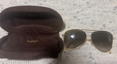Tom Ford Sunglasses Charles-02 - Shiny Yellow Gold with Gradient Smoke Lenses
