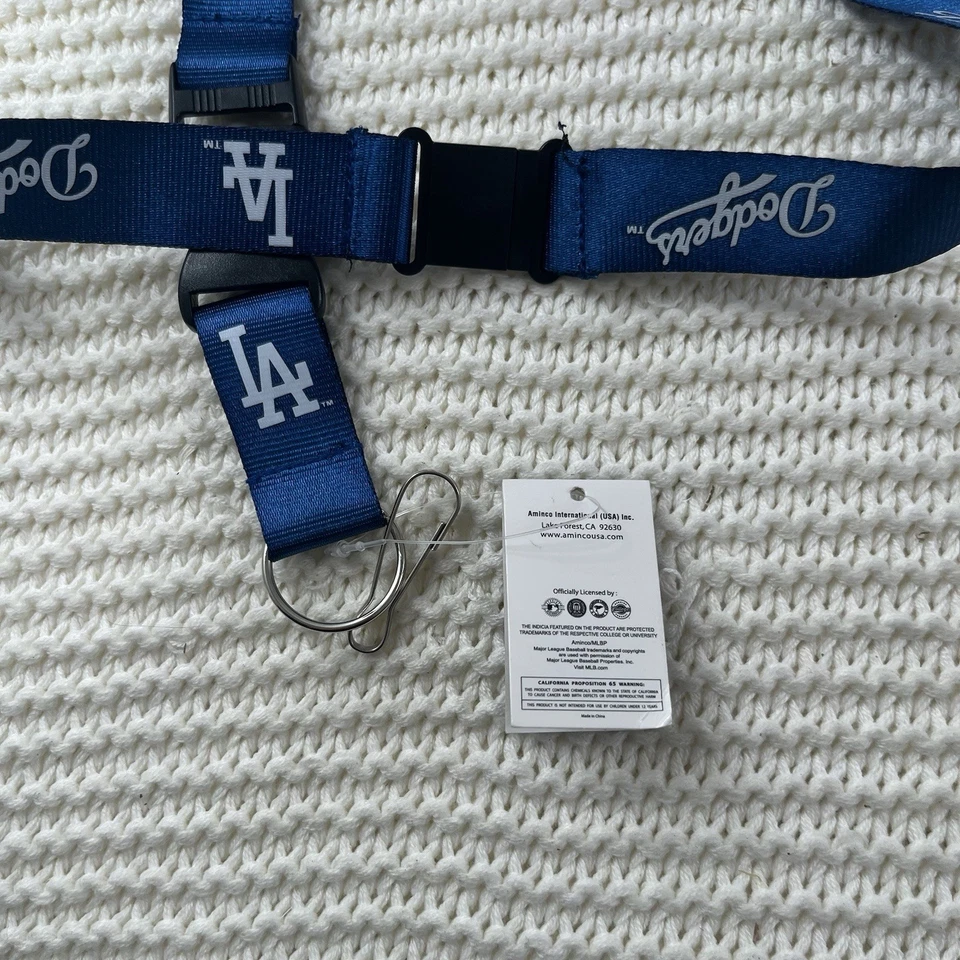 Los Angeles Dodgers Lanyards MLB Baseball Printed on Both Sides 25" Long Aminco - Image 3 of 4