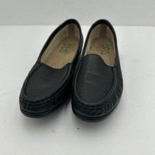SAS Tripad Comfort Womens 6 S Black Leather Loafers Moc Toe Slip On Shoes USA